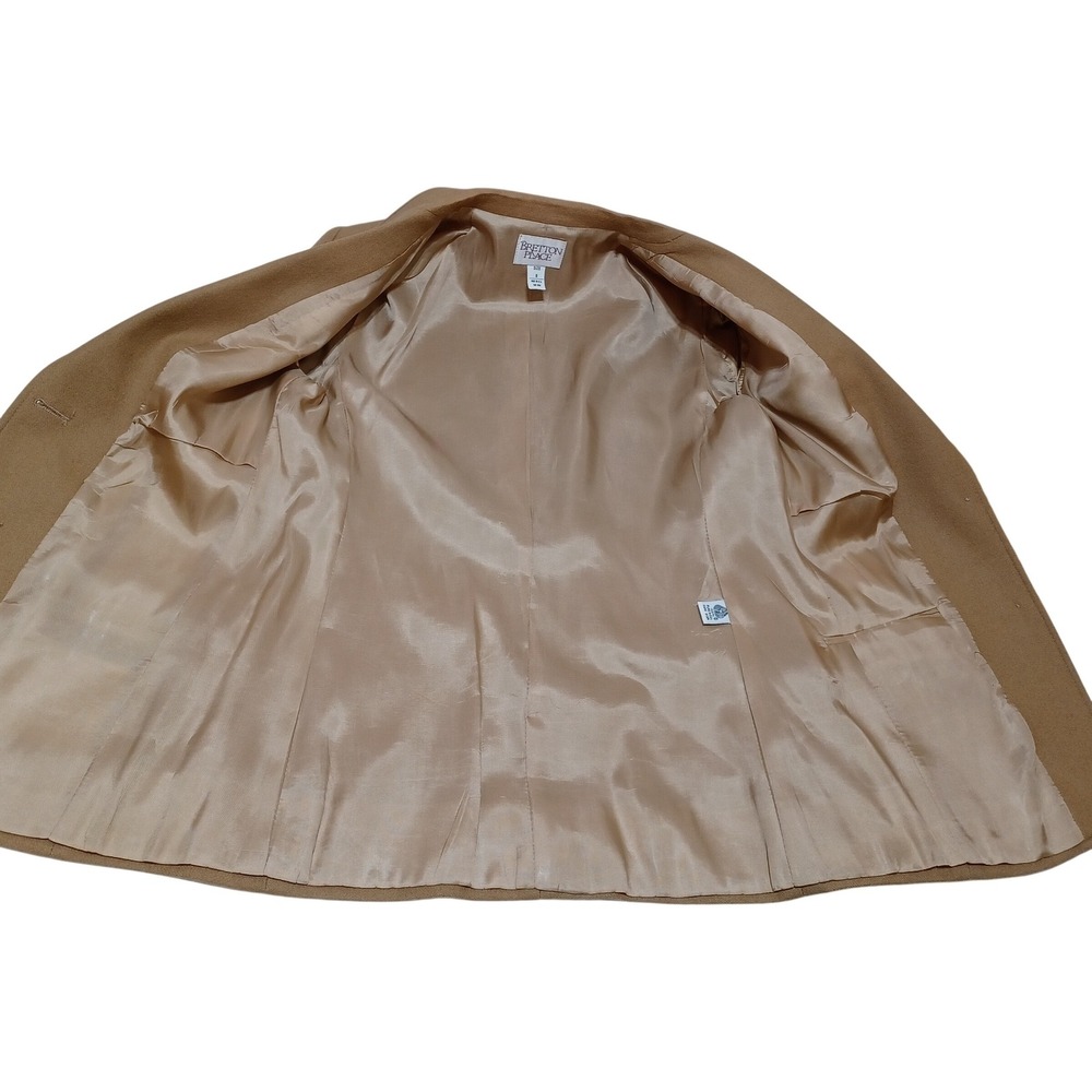 VTG Bretton Place Blazer Womens 8 Camel 100% Wool USA Academia Preppy Classic - Picture 9 of 12